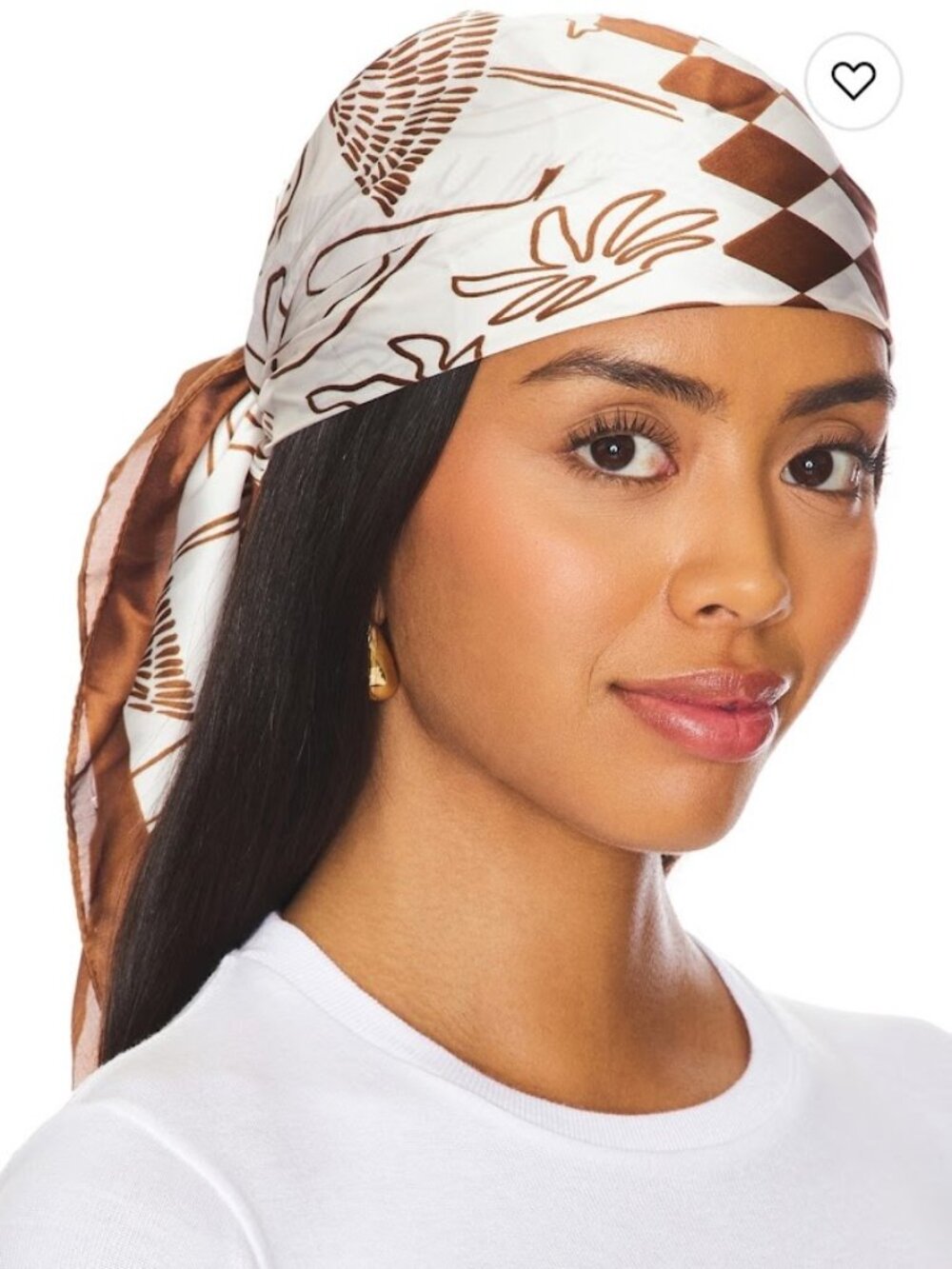 NWOT 8 Other Reasons Abstract Scarf In Brown & White